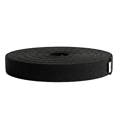 Elastico Plano 2.0Cmt Negro Rollo X 25 Metros