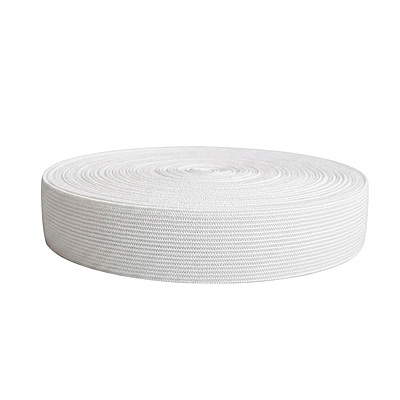 Elastico Plano 2.5Cmt Blanco Rollo X 25 Metros