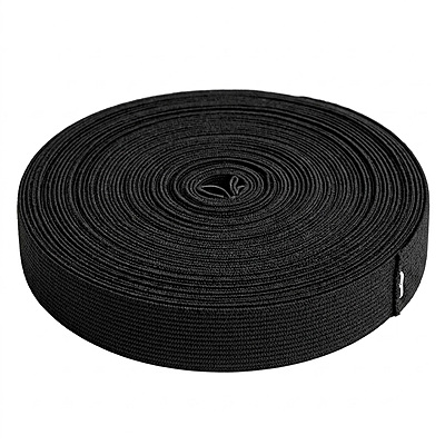 Elastico Plano 2.5Cmt Negro Rollo X 25 Metros