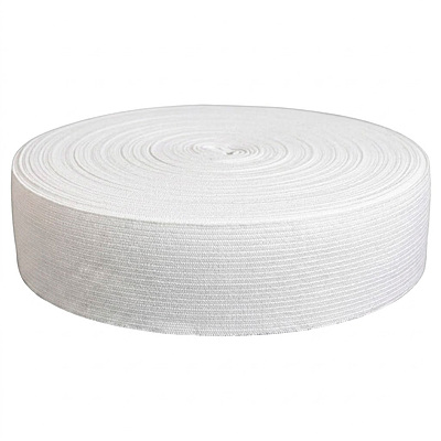 Elastico Plano 3.5Cmt Blanco Rollo X 25 Metros