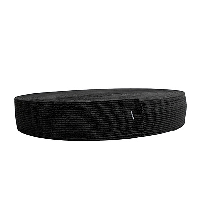 Elastico Plano 3.5Cmt Negro Rollo X 25 Metros