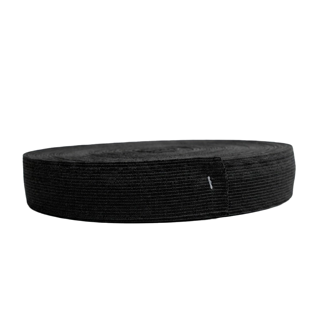 Elastico Plano 3.5Cmt Negro Rollo X 25 Metros Elastico Plano 3.5Cmt Negro Rollo X 25 Metros