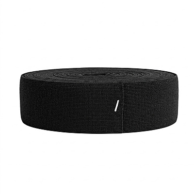 Elastico Plano 5.0Cmt Negro Rollo X 25 Metros