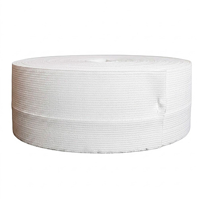 Elastico Plano 8.0Cmt Blanco Rollo X 25 Metros
