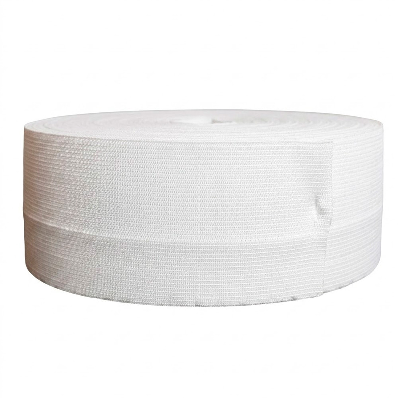 Elastico Plano 8.0Cmt Blanco Rollo X 25 Metros