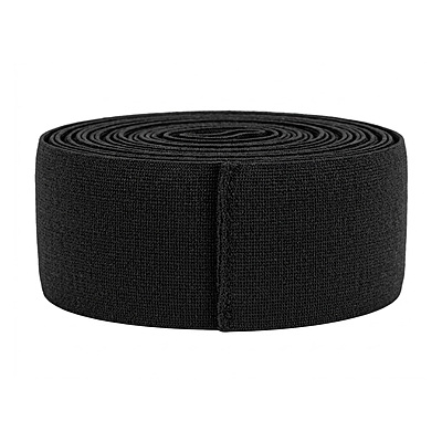 Elastico Plano 8.0Cmt Negro Rollo X 25 Metros