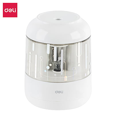 DELI Electric Pencil Sharpener - WHITE