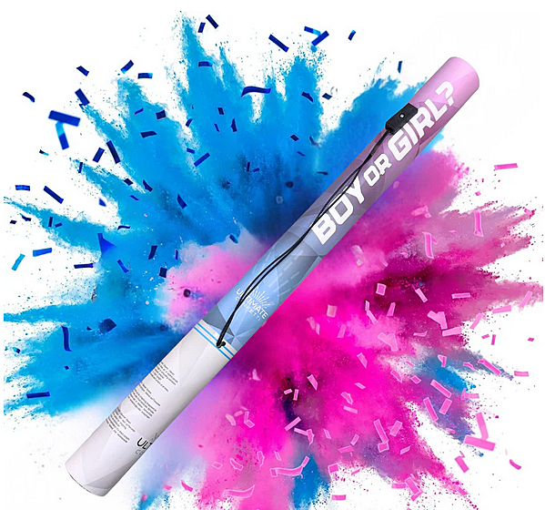 Machine gender reveal powder / Polvo de revelación de género de máquina