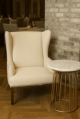 Brom Marble Top Sofa Peg Table