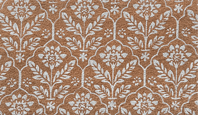Elegant Floral Pattern Coir Doormat