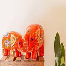 Handcrafted Wooden Elephant Idol