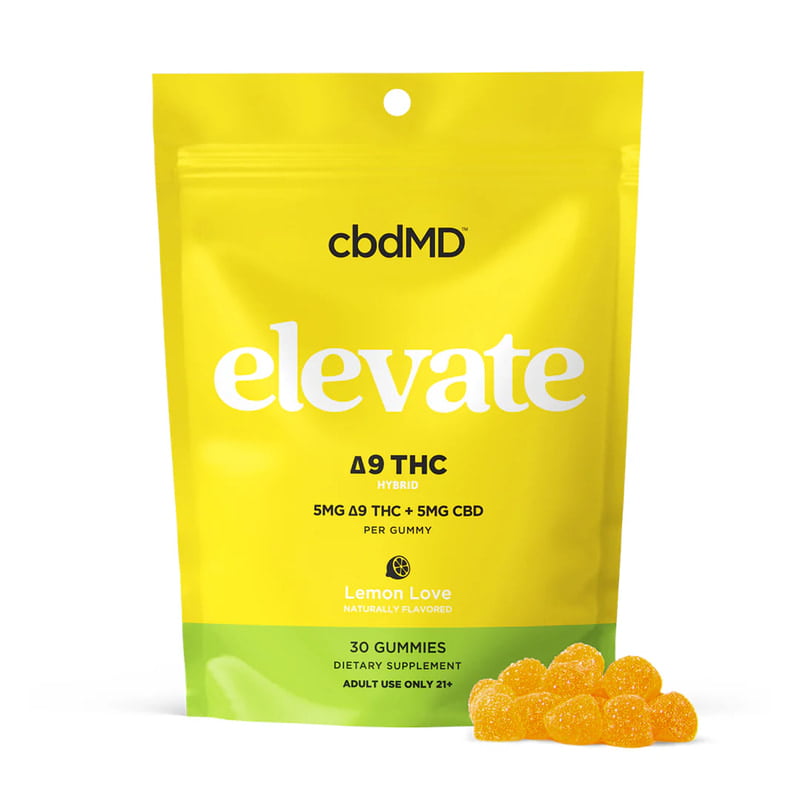 CBDMD D9 ELEVATE 5MG THC/ 5MG CBD GUMMIES