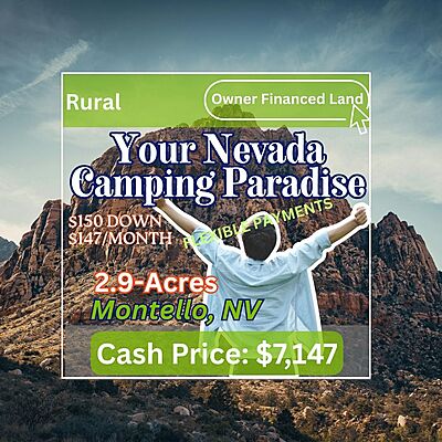 Elm St - Affordable Vacant 2.9 Acre Lot in Montello, NV