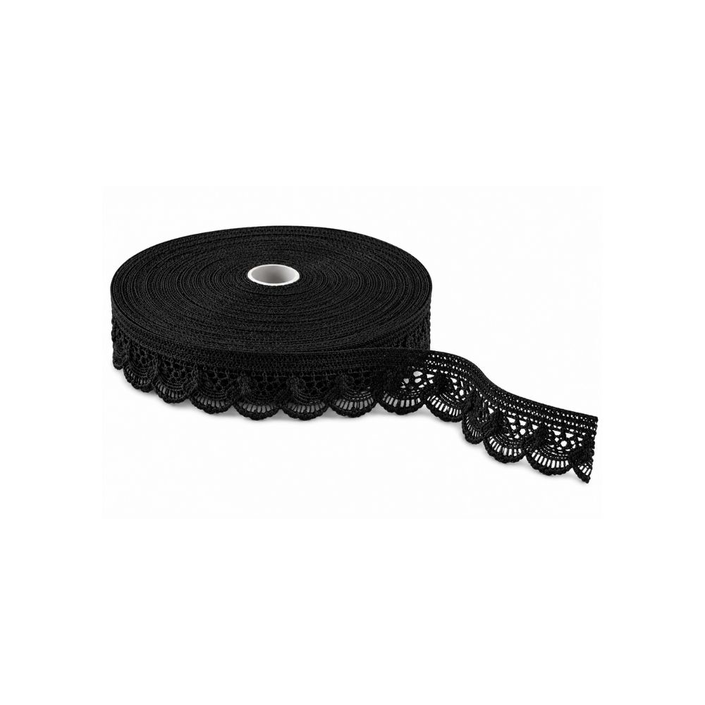Encaje Elastico Diva Negro 14Mm X 50 Yardas Encaje Elastico Diva Negro 14Mm X 50 Yardas