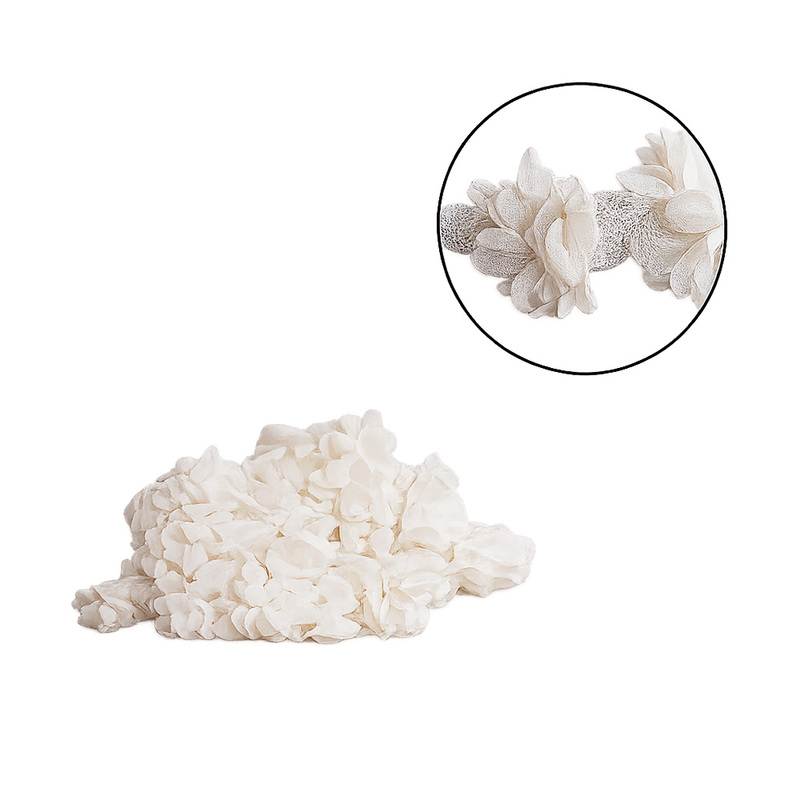 Encaje Flores 6 Cm 65 Blanco Rollo X 10 Yardas Encaje Flores 6 Cm 65 Blanco Rollo X 10 Yardas