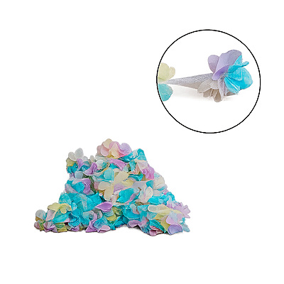 Encaje Flores 6Cm Multic. Pastel  Rollo X 10 Yardas