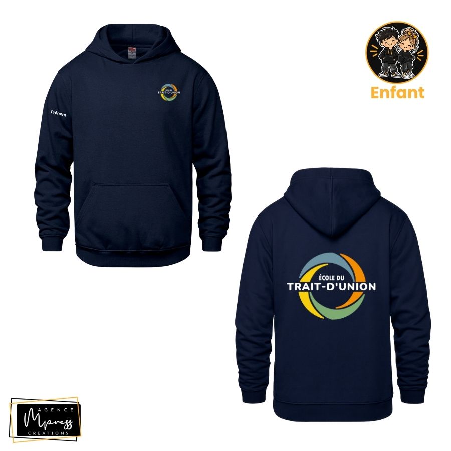 Enfant - Coton ouaté Bleu marin (Trait-d'Union) Enfant - Coton ouaté Bleu marin (Trait-d'Union)