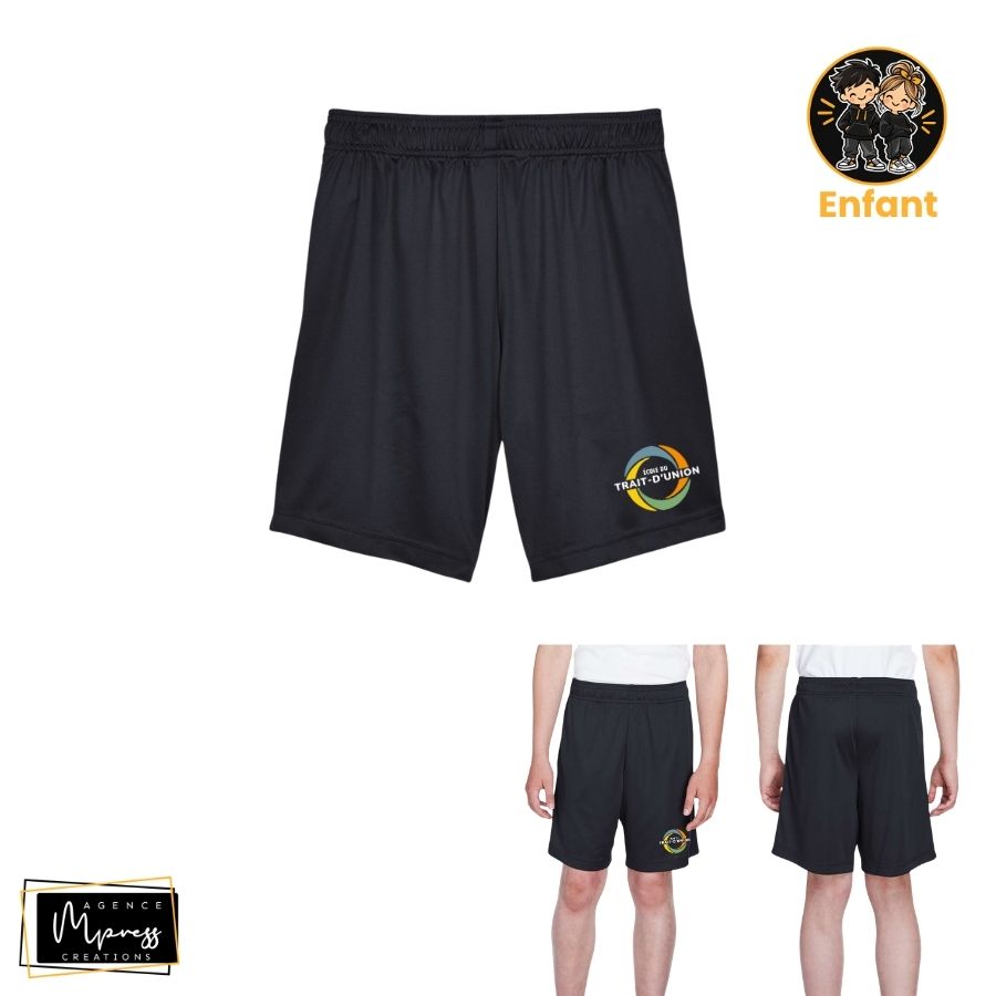 Enfant - Short de sport Noir (Trait-d'Union) Enfant - Short de sport Noir (Trait-d'Union)