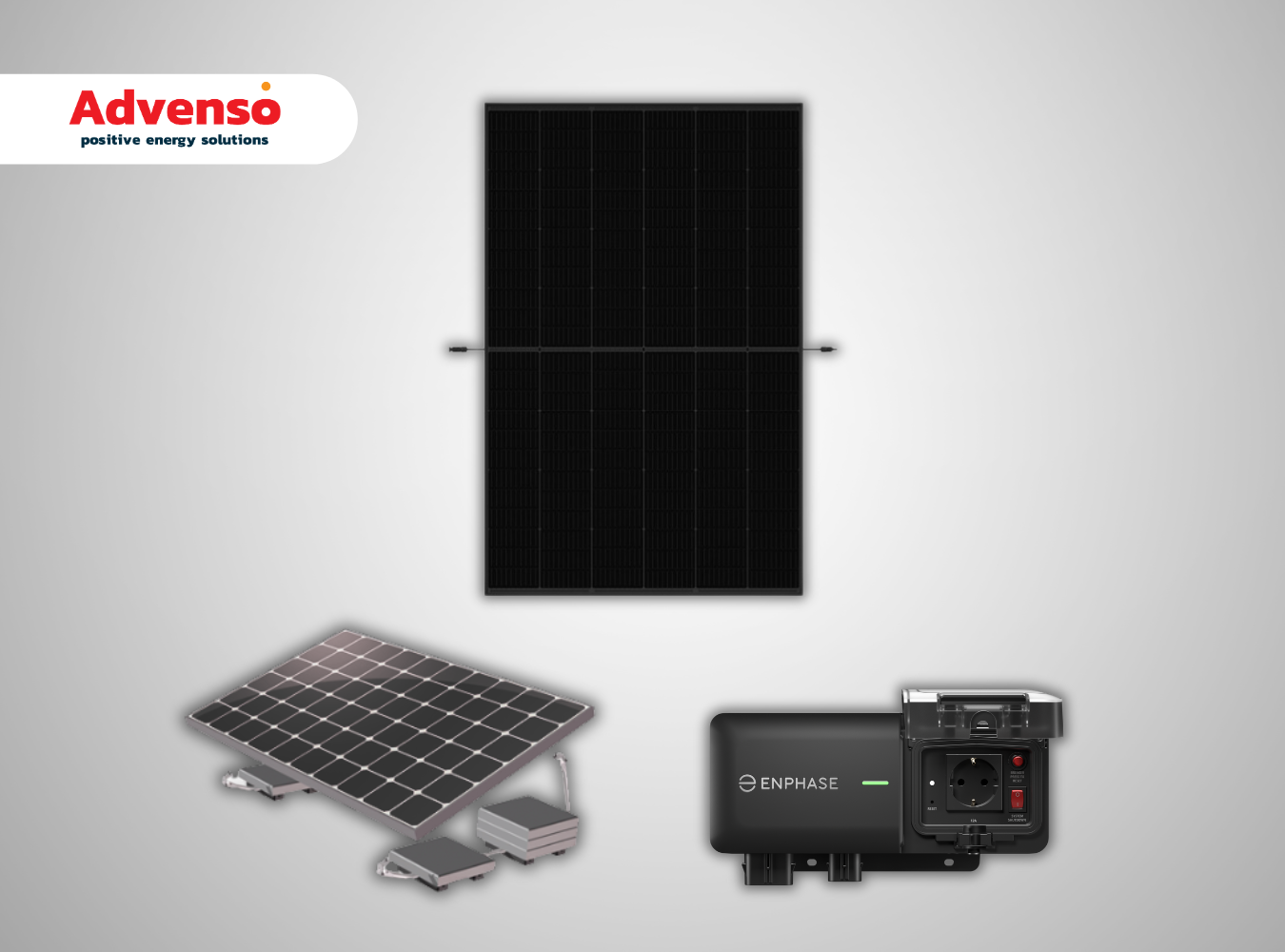 1 Stekkerpaneel met Enphase omvormer – Plat dak 1 Stekkerpaneel met Enphase omvormer – Plat dak