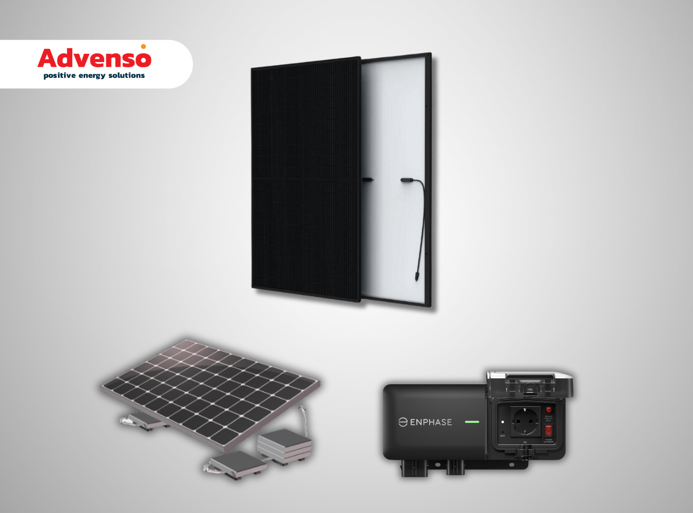 2 Stekkerpanelen met Enphase omvormer – Plat dak 2 Stekkerpanelen met Enphase omvormer – Plat dak