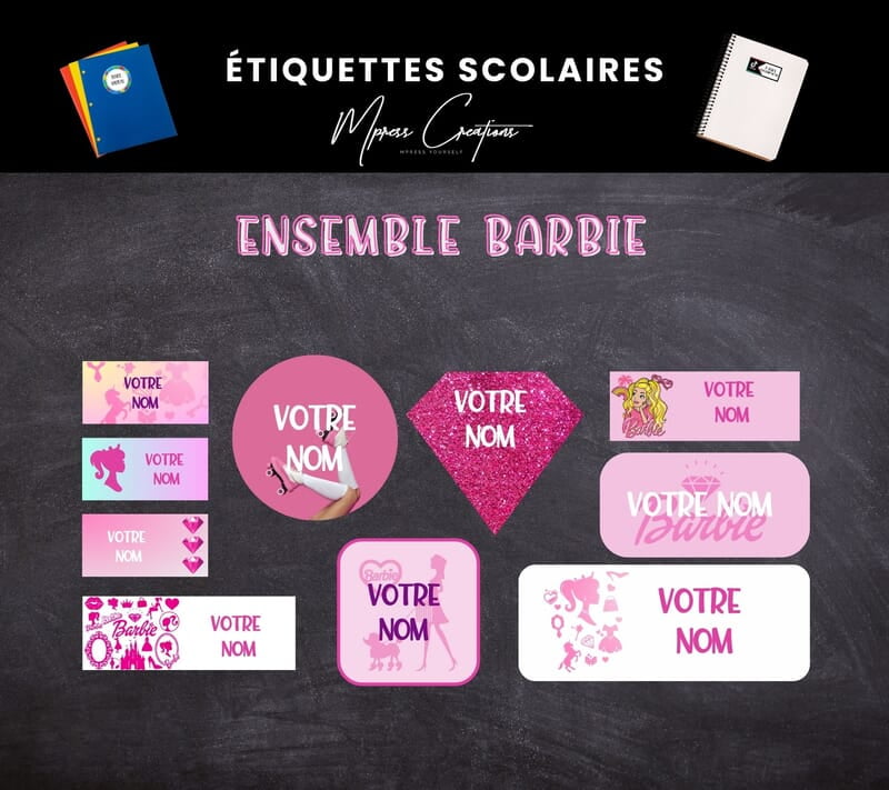 Étiquettes thématique Barbie