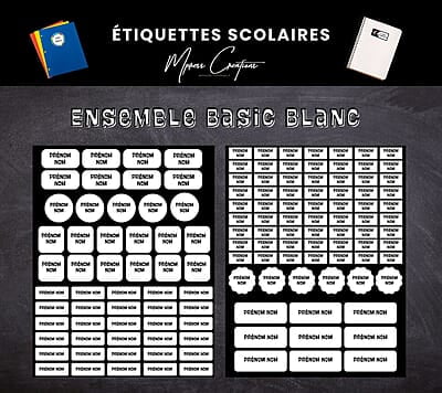 Étiquettes thématique Basic Blanc
