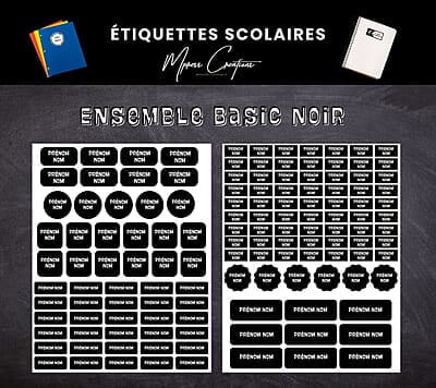 Étiquettes thématique Basic Noir