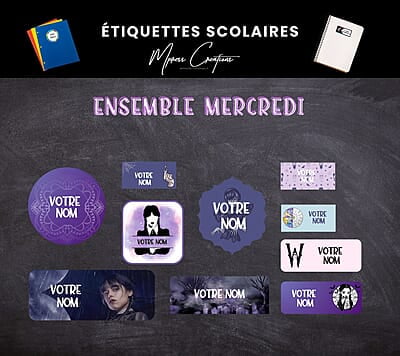 Étiquettes thématique Mercredi Étiquettes thématique Mercredi