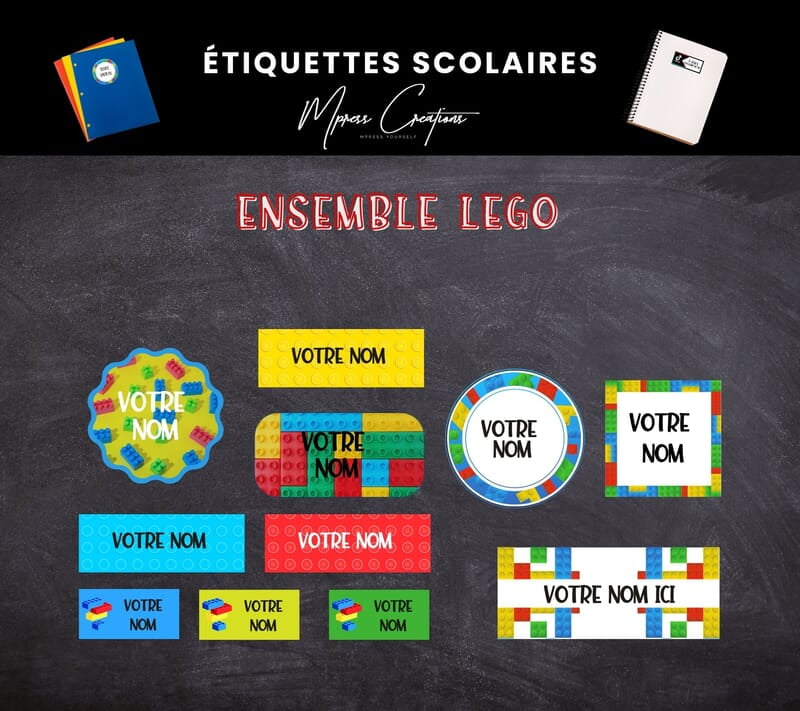 Étiquettes thématique Lego Étiquettes thématique Lego