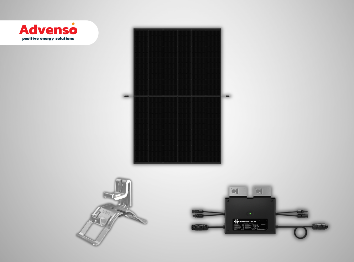 1 Stekkerpaneel met Envertech omvormer - Golfplaten 1 Stekkerpaneel met Envertech omvormer - Golfplaten