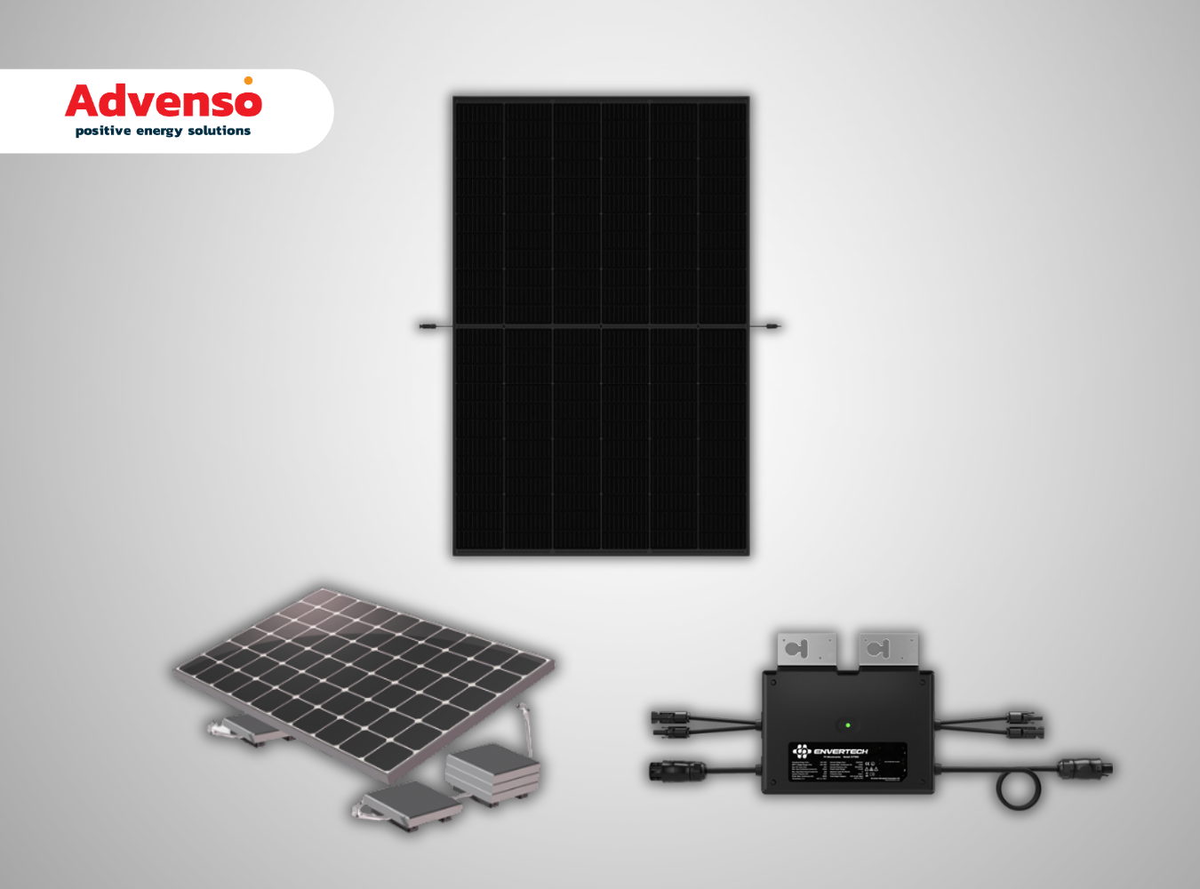 1 Stekkerpaneel met Envertech omvormer – Plat dak 1 Stekkerpaneel met Envertech omvormer – Plat dak