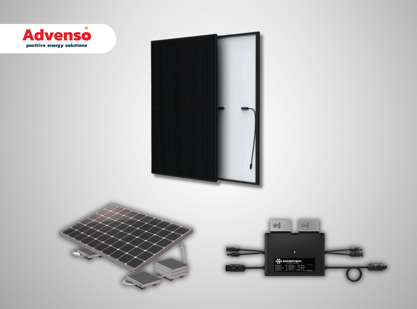 2 Stekkerpanelen met Envertech omvormer – Plat dak 2 Stekkerpanelen met Envertech omvormer – Plat dak