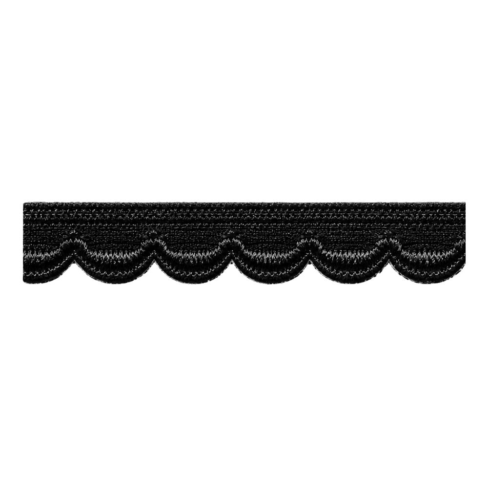 Encaje Elastico Esencia Negro 8 Mm X 50 Yardas Encaje Elastico Esencia Negro 8 Mm X 50 Yardas