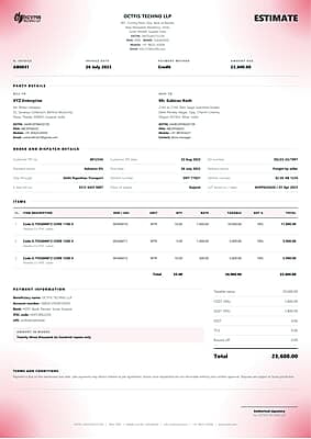 Estimate Template-12 Estimate Template-12