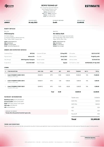Estimate Template-12