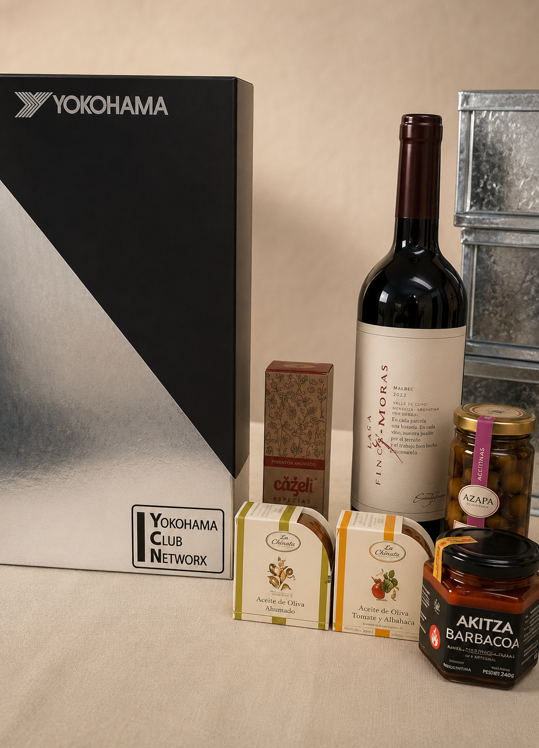Estuche de metal para vino para Yokohama