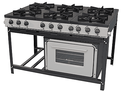 BR6BFH ESTUFA BRAVO DE 6 BOTONES CON HORNO