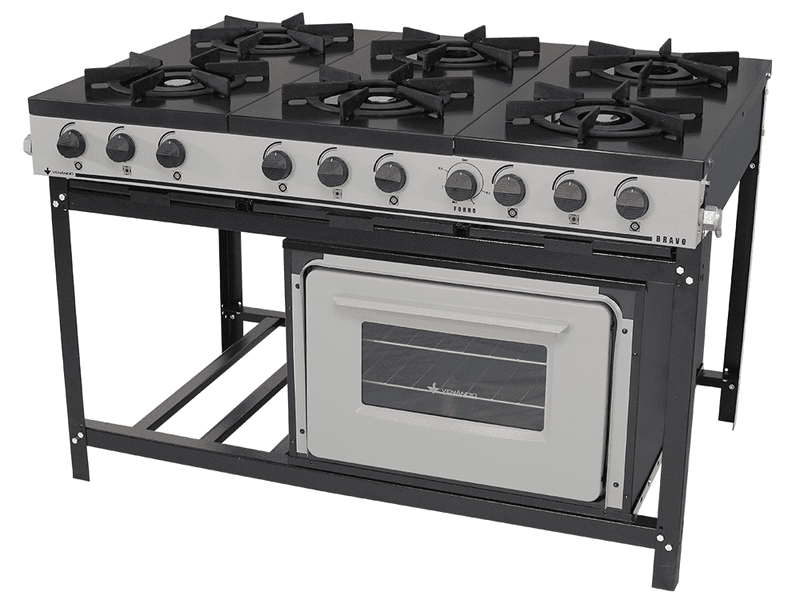 BR6BFH ESTUFA BRAVO DE 6 BOTONES CON HORNO