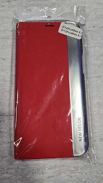 Etui Apple IPhone 13 Pro Max Rouge Portefeuille Rouge et Gris