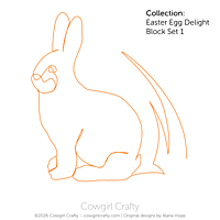 Eves Bunny Peter Motif | Easter Egg Delight Set 1 | Digital Quilting Pattern