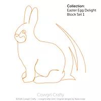 Eve's Bunny Peter Motif | Easter Egg Delight Set 1-14 | Digital Quilting Pattern