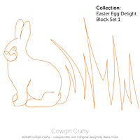 Eves Bunny Peter Motif | Easter Egg Delight Set 1 | Digital Quilting Pattern