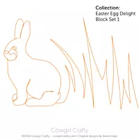 Eve's Bunny Peter Motif | Easter Egg Delight Set 1-14 | Digital Quilting Pattern