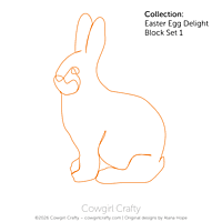 Eves Bunny Peter Motif | Easter Egg Delight Set 1 | Digital Quilting Pattern