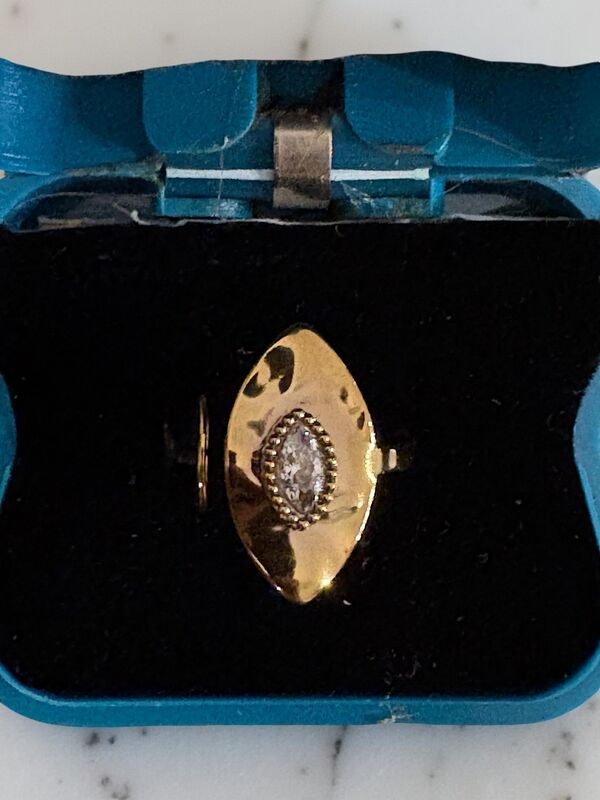 Evil eye Gold Statement Ring