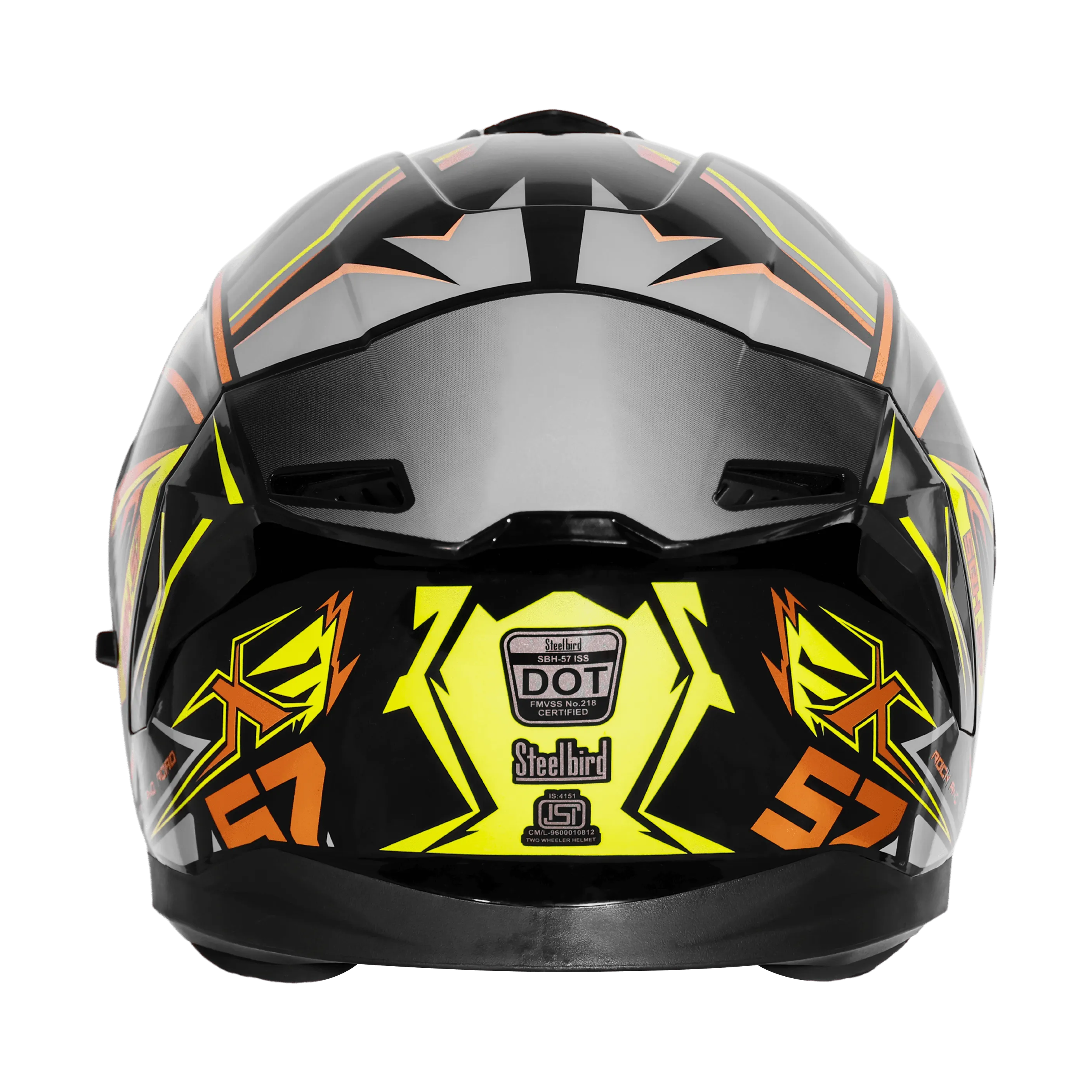 STEELBIRD SBH-57 ISS FIGHTER F12 MATT BLACK/NEON/GOLDEN FOIL C/V 600MM WITH EXTRA CHROME VISOR STEELBIRD SBH-57 ISS FIGHTER F12 MATT BLACK/NEON/GOLDEN FOIL C/V 600MM WITH EXTRA CHROME VISOR