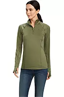 Ariat Womens Lowell 2.0 1/4 Zip Baselayer Four Leaf Clover
