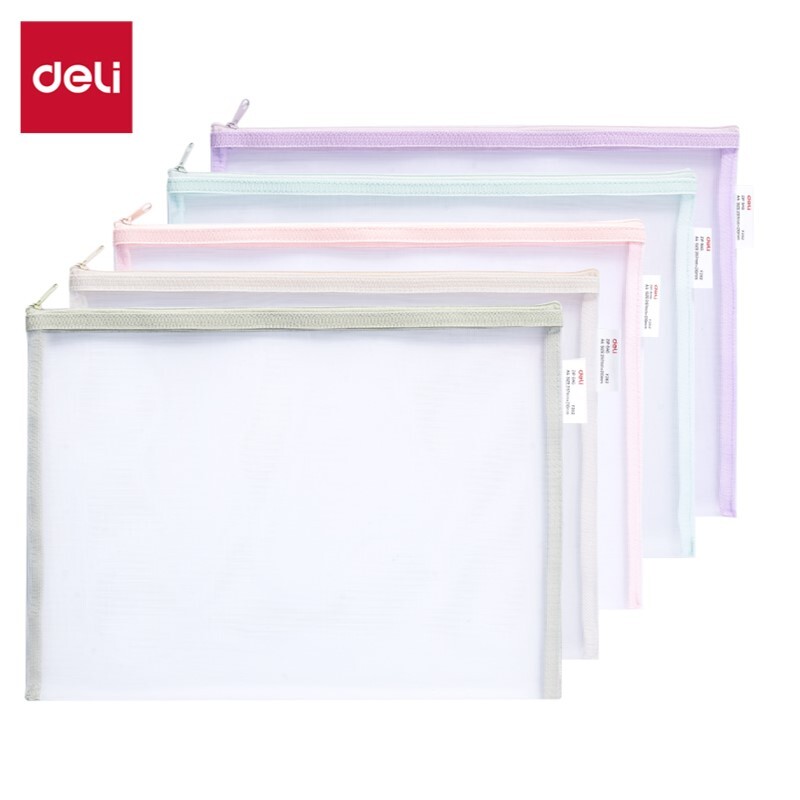 DELI F282 POLYESTER MESH 0.33MM ZIP BAG A4