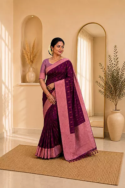 Vairaoosi saree Wine