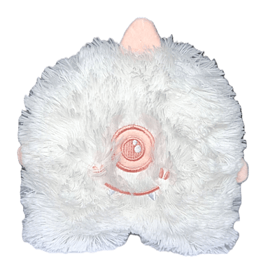 Fuzzy Monster - White
